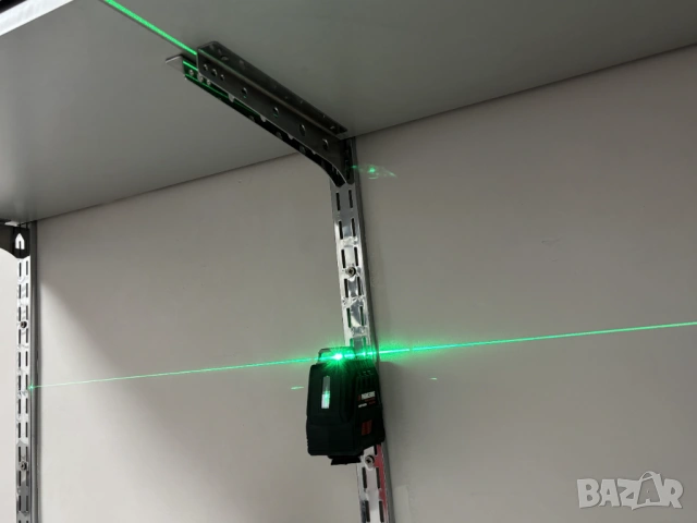 PARKSIDE PERFORMANCE Акумулаторен Лазерен Нивелир с кръстосани линии PKLLP 360 B3–зелен лазер 4V, снимка 16 - Други инструменти - 53295058