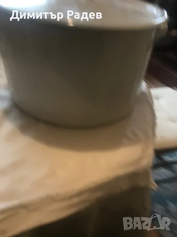 ЕМАЙЛИРАНИ СЪДОВЕ..КОТЛАРКА ЗА МЛЯКО 4.5 Л--НОВА ТЕНДЖ.11Л ВТОРА ЗАПАЗ. ЗАКАЛЕНО СТЪКЛО КАПАК Ф 28  , снимка 8 - Съдове за готвене - 48675031