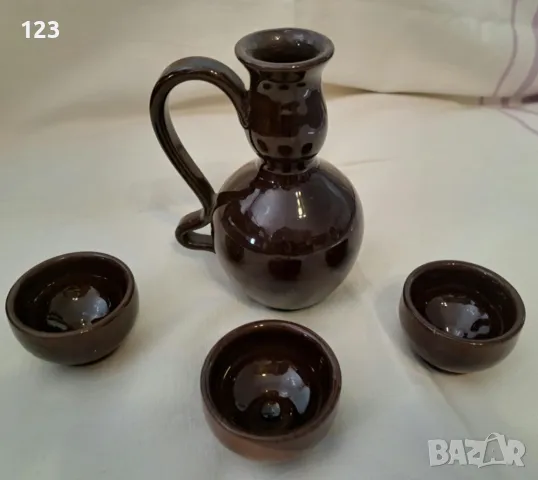Продавам глинен сервиз за ракия! , снимка 2 - Сервизи - 49060885