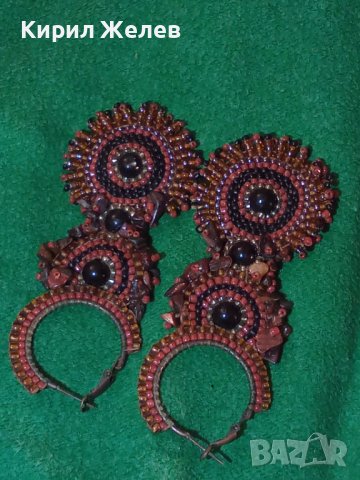 ХЕНД-МЕЙД АРТ ОБЕЦИ с КАМЪНИ и МЪНИСТА МНОГО ЕФЕКТНИ и КРАСИВИ 2771, снимка 8 - Обеци - 33789341