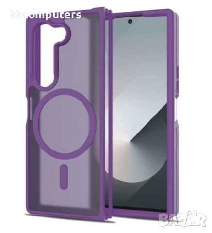 Калъф силикон мат MagSafe / Лилав / за Samsung Z Fold 7 Баркод : 3132979