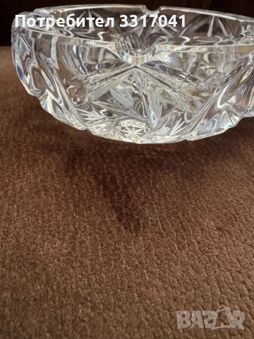 Кристален пепелник, снимка 3 - Декорация за дома - 53811242