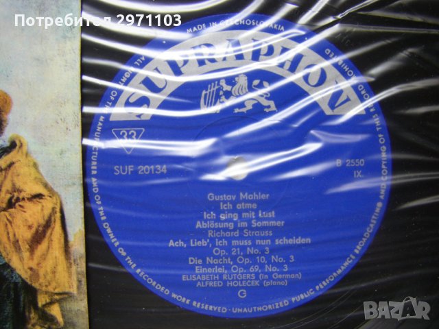 Грамофонна плоча - среден формат -  Supraphon – SUF 20134 - Elisabeth Rutgers / Alfred Holeček – Rom, снимка 3 - Грамофонни плочи - 42204078