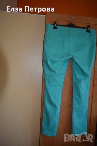 Дамски цвят мента пролетно-летен панталон марка Валентина, снимка 2 - Панталони - 42000112