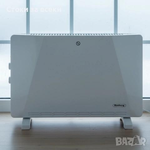 Конвекторен отоплител Rosberg – 2500W, 3 степени, защита от прегряване (бял или черен), снимка 4 - Отоплителни печки - 53238440