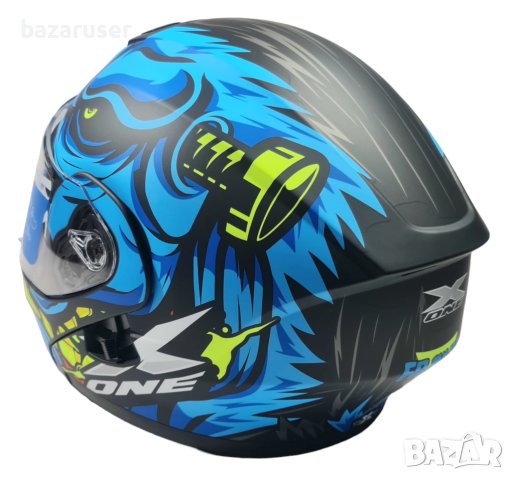 Нова Мото Каска -№245 X-ONE -Helmets- синя -А3785 -M, снимка 4 - Аксесоари и консумативи - 44239391