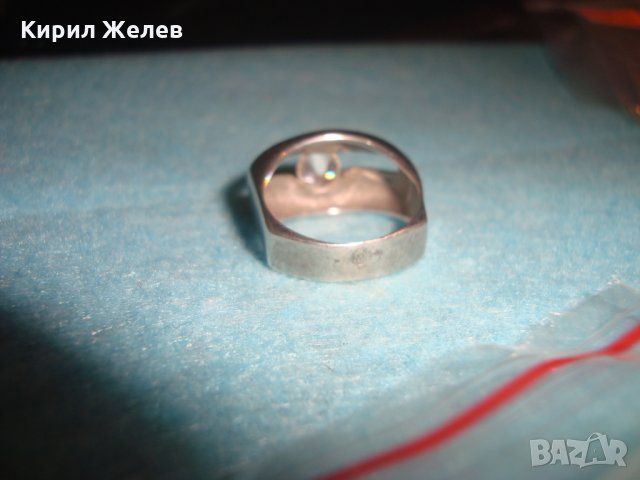 СРЕБЪРЕН СКЪПОЦЕНЕН ПРЪСТЕН ОКСИДИРАНО СРЕБРО 925 с ГОЛЯМ ФАСЕТИРАН ЮВЕЛИРНО ЦИРКОН АРТ ДЕКО 25169, снимка 15 - Пръстени - 34655602