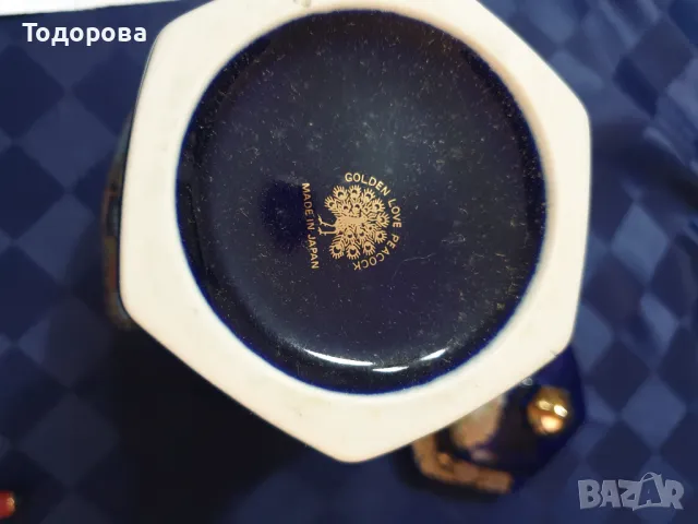 Японска порцеланова кобалтова урна,ваза, снимка 7 - Антикварни и старинни предмети - 48009634