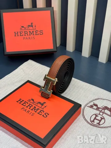 колани от естествена кожа hermes 2см, снимка 6 - Колани - 50406192