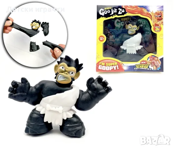 Антистрес играчка 12 см, фигурка на маймунка-воин GooJitZu