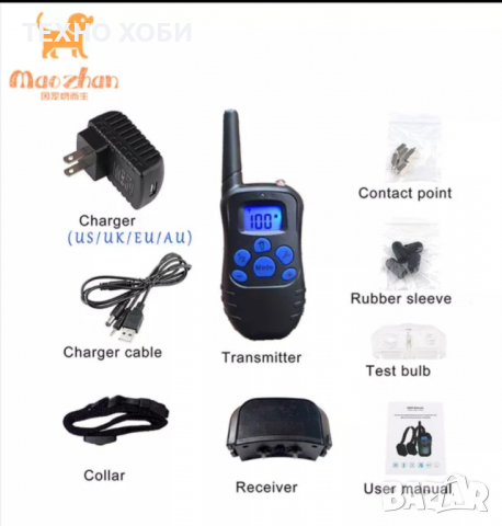 ЕЛЕКТРОНЕН НАШИЙНИК ( ЕЛЕКТРОННА КАИШКА) ЗА КУЧЕ,ДО 500 МЕТРА ОБХВАТ,ВОДОУСТОЙЧИВИ, снимка 3 - За кучета - 36370213