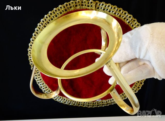 Бронзова пиростия,поставка за съдове,мангал. , снимка 6 - Антикварни и старинни предмети - 40589223