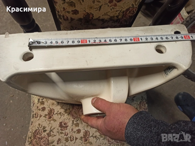 Керамичен умивалник бежов, снимка 6 - Мивки - 53217634