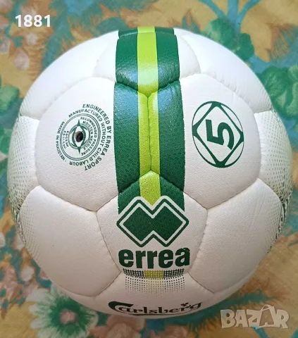 Футболна топка Errea Mercurio 3.0 CARLSBERG. Размер 5. Нова., снимка 5 - Футбол - 55940805