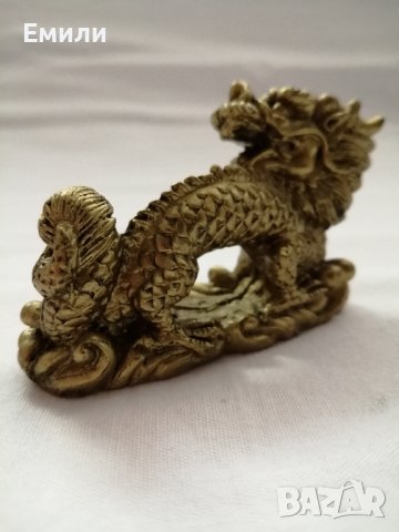 Комплект сувенири статуетки китайски дракони в бронзов цвят, снимка 14 - Статуетки - 44466254