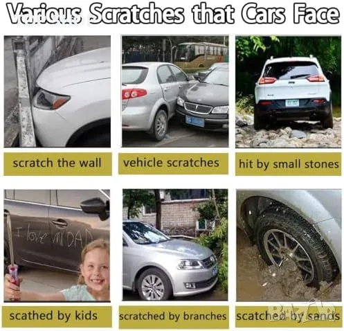 Нов Универсален комплект за премахване на драскотини за автомобил кола, снимка 4 - Аксесоари и консумативи - 49567165