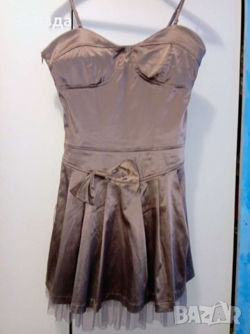 Стилна рокля сатен, снимка 1