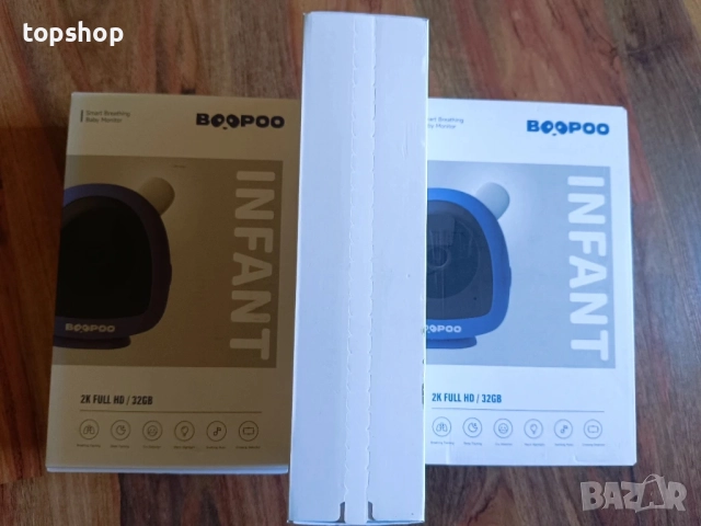 ЧИСТО НОВ, ЗАПЕЧАТАН Бебефон BOOPOO с изкуствен интелект за проследяване на дишането, 2K HD камера.., снимка 11 - Бебефони - 51637823