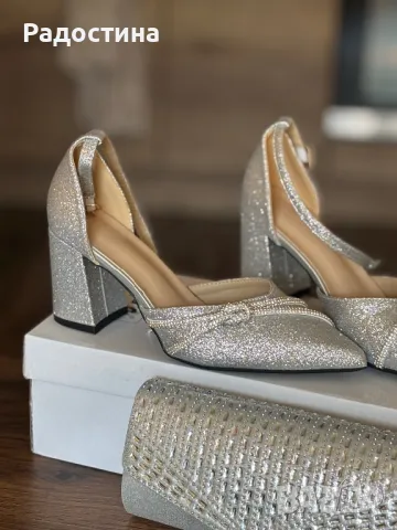 Комплект Обувки + чанта + бижута, снимка 3 - Дамски обувки на ток - 49227781