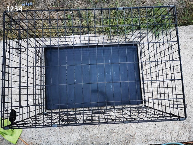транспортна клетка метална сгъваема 90x60x65см за куче, стационар, снимка 6 - За кучета - 51773911