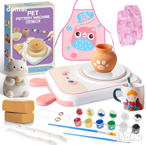 Пълен комплект за грънчарство за начинаещи, Мини грънчарско колело