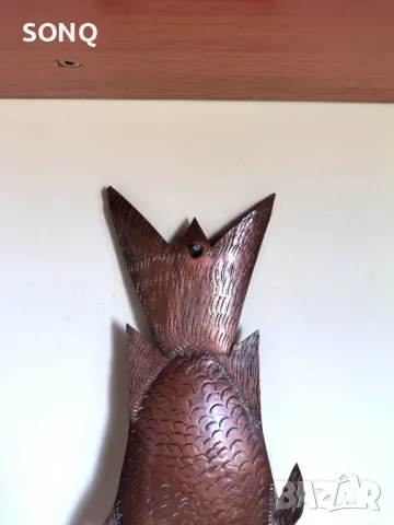 Интересна Стара Медна Лъжица-Риба, снимка 2 - Антикварни и старинни предмети - 50204348