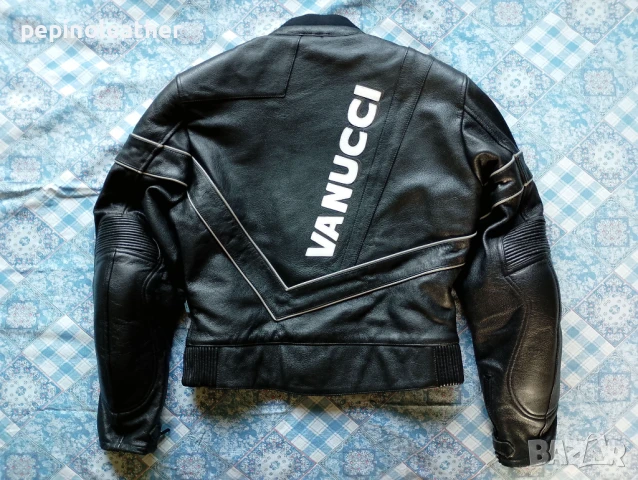 VANUCCI на LOUIS - Немско кожено мото яке с протектори, телешки бокс, снимка 11 - Якета - 50741645