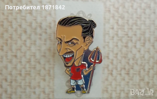 Футболна значка Златан Ибрахимович/Ман.Юнайтед