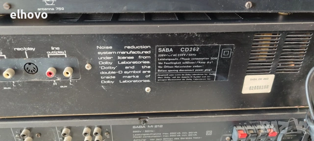 Стерео усилвател, тунер и дек SABA, снимка 8 - Ресийвъри, усилватели, смесителни пултове - 53043241