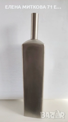 Висока стоманена ваза с модерен геометричен дизайн, снимка 5 - Вази - 53556805