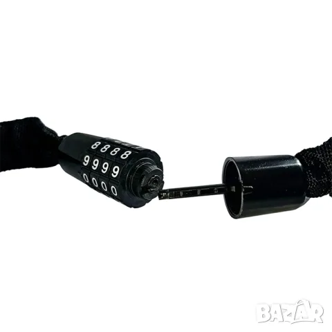 Черна верига 90 cm с четирицифрен код, снимка 4 - Аксесоари и консумативи - 55866612