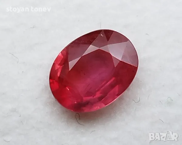Рубин в пастелен оранжево червен цвят - 1.21кт.! Сертифициран! Нов!, снимка 12 - Други - 47237768