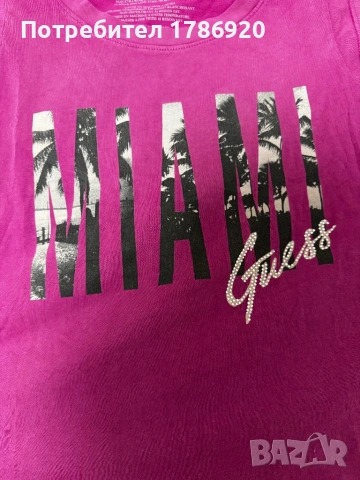 Оригинален потник GUESS "Miami" - размер XS (oversize за S/M), снимка 2 - Потници - 24945485