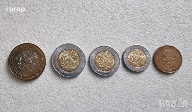Мексико.  0.50 , 1, 2, 5 ,и 10 мексиканско песо., снимка 5 - Нумизматика и бонистика - 42563187