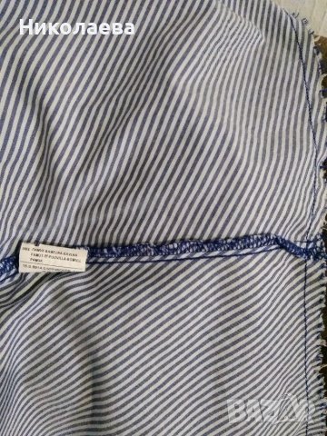 Риза-туника SISLEY в бяло-синьо райе,L/XL, снимка 4 - Туники - 40871449