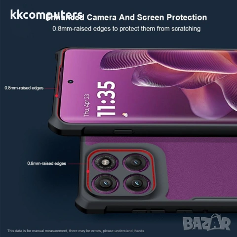 Motorola Edge 60 Pro 5G XUNDD Силиконов Калъф TPU+Acrylic и Протектор, снимка 3 - Калъфи, кейсове - 53097407