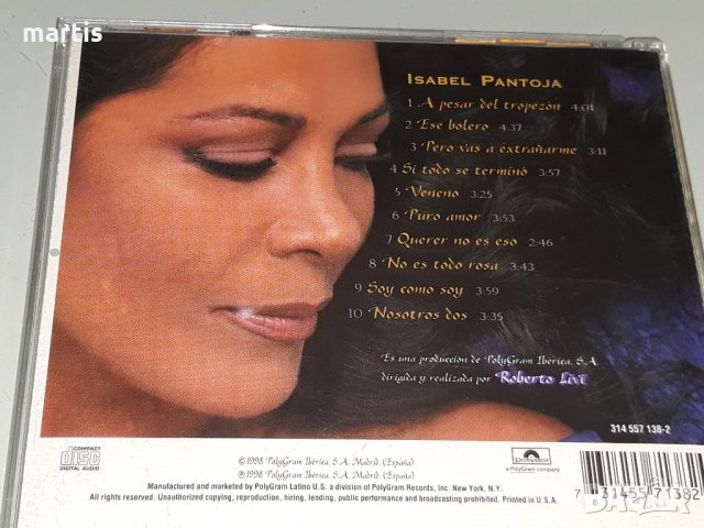 Колекция СД МУЗИКА Isabel Pantoja, снимка 3 - CD дискове - 34673630