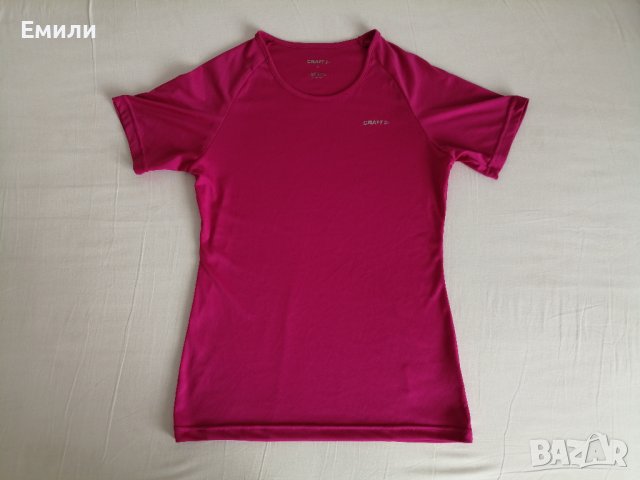 Craft дамска спортна тениска с къс ръкав в розов цвят р-р M, снимка 2 - Тениски - 41335520