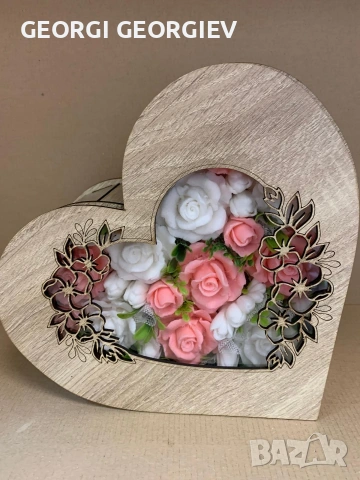 цветя изработени с глицеринов ароматен сапун и Българска роза , снимка 10 - Изкуствени цветя - 53463345