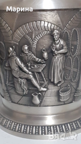 Комплект за вино от калай Antik*Vintage #114, снимка 6 - Антикварни и старинни предмети - 52419973