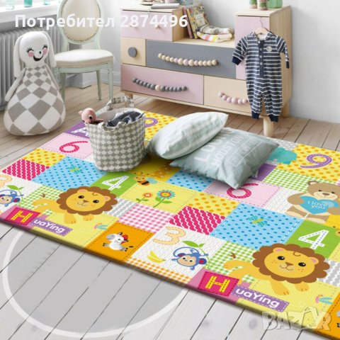 3889 ЛЪВЧЕ С БУКВИ И ЦИФРИ образователна детска постелка, снимка 10 - Други - 41642581