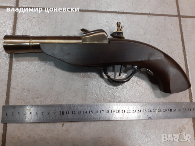 Красив кремъчен пистолет,пищов-запалка,оръжие, снимка 3 - Колекции - 44757116