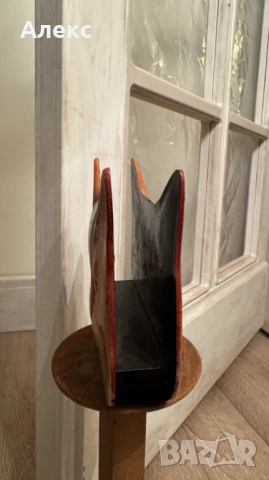 Винтидж Авторски салфетник– рисувано лаково дърво, подписан., снимка 6 - Аксесоари за кухня - 53065485