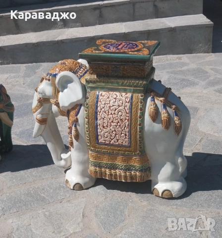 Старинни Слонове Поставки, снимка 3 - Декорация за дома - 51611130
