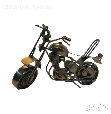 Метална Пластика - МОТОЦИКЛЕТ - 29 см, снимка 2 - Декорация за дома - 27275447