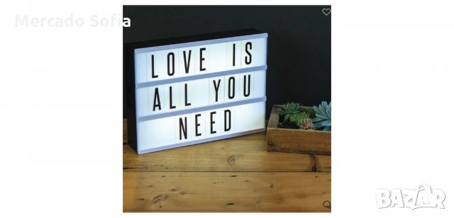 Магнитен светещ LED панел с букви 