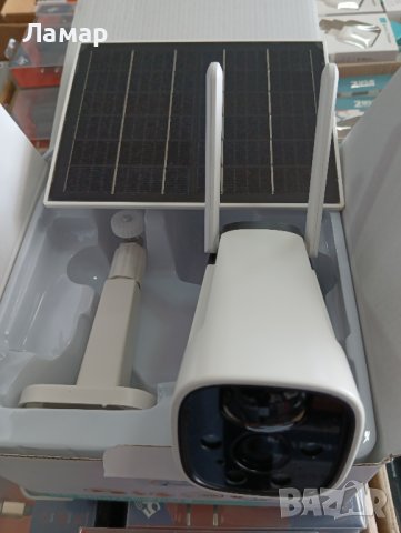 Соларна безжична водоустойчива камера WI FI 5MP iCSee LED осветяване, снимка 2 - IP камери - 41118644