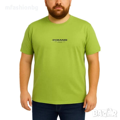 Мъжки тениски "BLUE & RED" - Големи размери до 7XL, снимка 3 - Тениски - 50923826