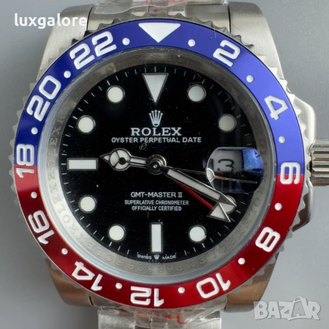 Мъжки часовник Rolex GMT-Master II Pepsi с автоматичен механизъм, снимка 2 - Мъжки - 40598464