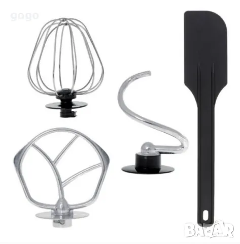 Планетарен миксер с купа от инокс - Techwood TRO-1055, 1000W, 5л, 3 бъркалки, 6 степени + Pulse, снимка 2 - Миксери - 48451170